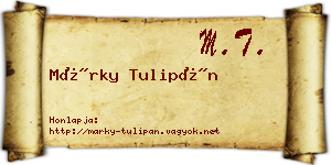 Márky Tulipán névjegykártya